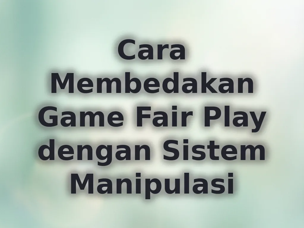 Mengenali Fair Play